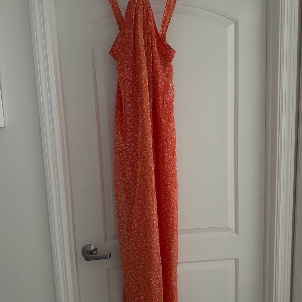 Diane Von Furstenberg Vibrant Orange Maxi Dress